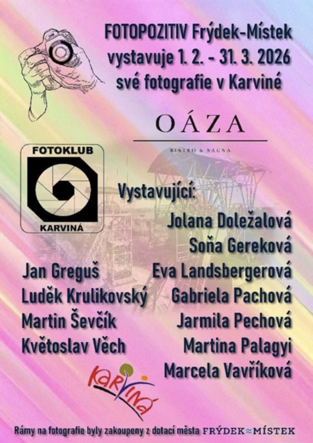 Výstava fotografií Fotoklubu FOTOPOZITIV Frýdek-Místek